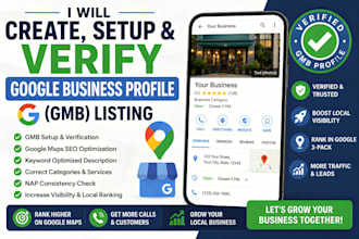 create setup and verify google business profile gmb listing