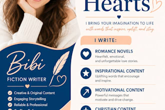 ghostwrite creative content, fiction, and articles