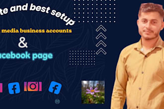 create and best setup social media business accounts and facebook page