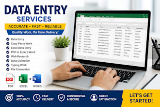 professional data entry, copy paste, and typing services