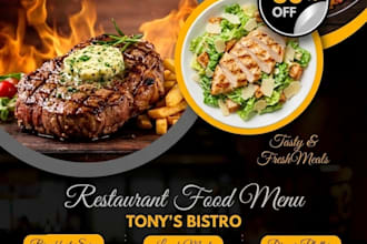create modern food flyer design