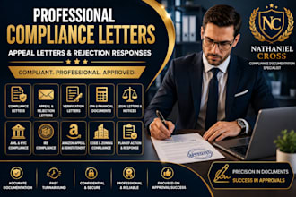 write compliance letters appeal letters and rejection responses