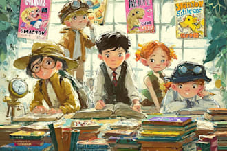 children book cover and children book illustrations