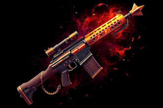 create weapon design and illustration