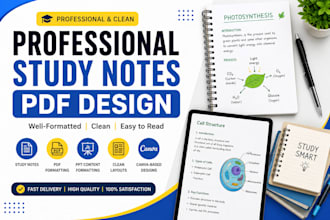 create professional study notes and educational PDF