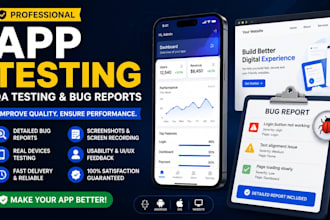 app testing QA testing and website usability testing with real testers