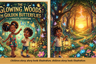 design children story, story book illustration, children story book illustration