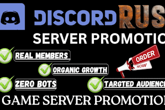 promote your rust server, gaming server discord promotion, for growth