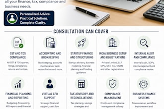 consult you for all your ca finance tax and business needs