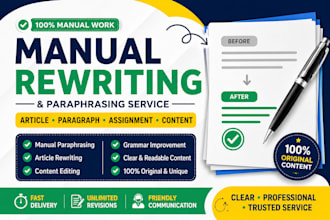rewrite and paraphrase your content manually