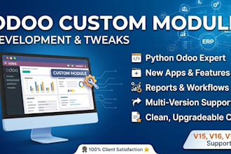 be your odoo developer for odoo erp, odoo crm, odoo website
