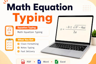 type math equations and notes professionally