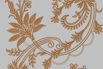 do professional abaya kandura cap logo digitizing