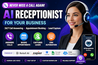 build an ai receptionist for your business using retell ai