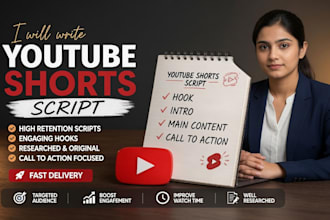 write engaging youtube shorts script