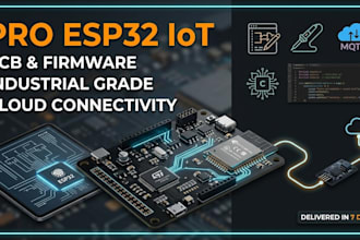 develop iot firmware and pcb prototypes using esp32, stm32, or arduino