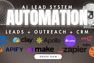 build ai lead generation and outreach automation using n8n, zapier, make