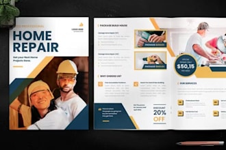design brochure catalog lookbook doc for home renovation construction