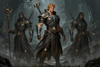 draw fantasy art and concept art illustration