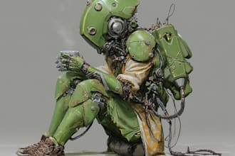create cinematic sci fi character artwork