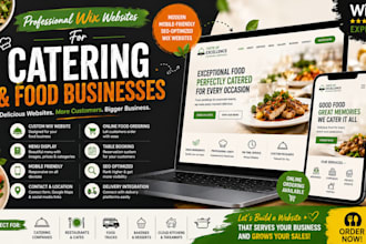 wix food catering, restaurant, food truck, food ordering system catering website