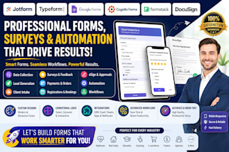 create jotform, typeform, google form, cognito form, surveys, formstack docusign