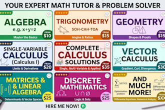 seré tu profesora de matemáticas básicas y avanzadas