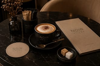 design a luxury cafe and coffee shop logo