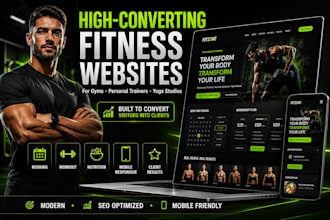 build result driven fitness website for gyms, personal trainers and yoga studio