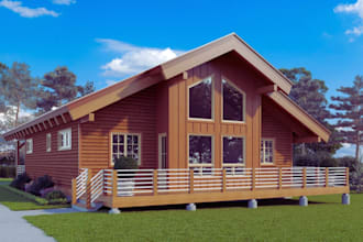 design 3d cabin house, log cabin, wooden house, prefab home, tiny house design