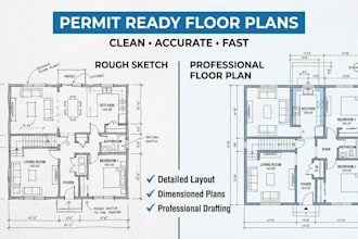 adu floor plan design for permit submittal