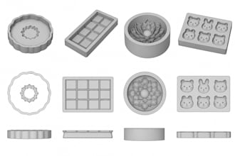design custom 3d cad silicone molds for resin, chocolate, soap, and cookies