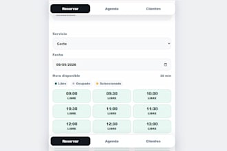 create a modern barber booking web app
