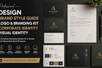 design brand style guide logo branding kit corporate identity visual identity