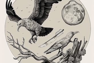 create vintage illustration for your brand