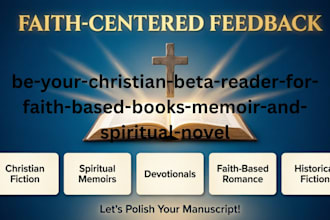 be your christian beta reader for faith based books memoir and spiritual novel