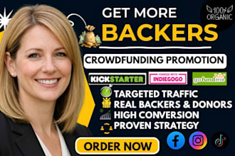 do organic crowdfunding campaign promotion to active backers and donors