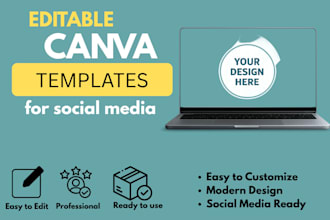 design editable canva social media templates