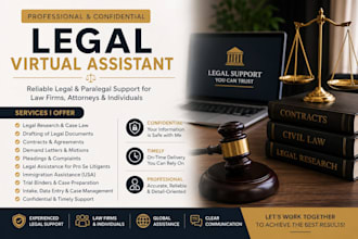 be your legal virtual assistant, paralegal, legal research support VA