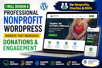 design a nonprofit wordpress website that boosts donations