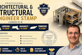 architectural and structural engineer stamp in louisiana massachusetts tennesse