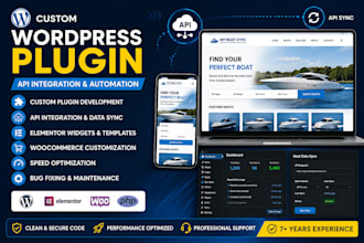 develop custom wordpress plugin and API integration