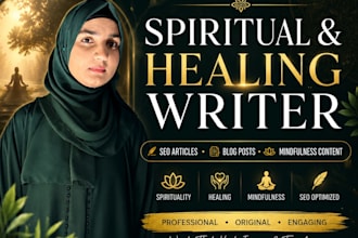 write  articles on spirituality and healing