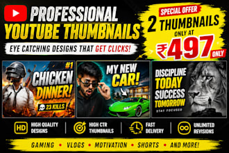 create high quality youtube thumbnails