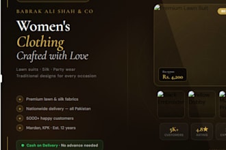 create clothing proffessional website
