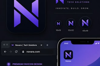 design modern custom favicon website icon and minimalist brand logo