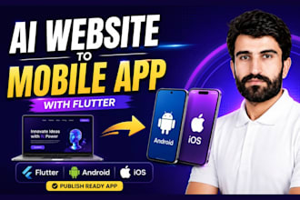 convert lovable bolt or ai generated website into flutter mobile app