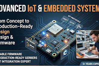 design industrial pcb and develop firmware for esp32, stm32, and arduino