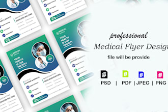 create eye catching modern medical and pharmacy flyer design