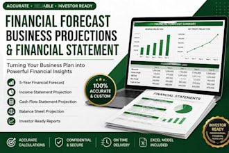 create financial modeling, projections, forecast and financial statements